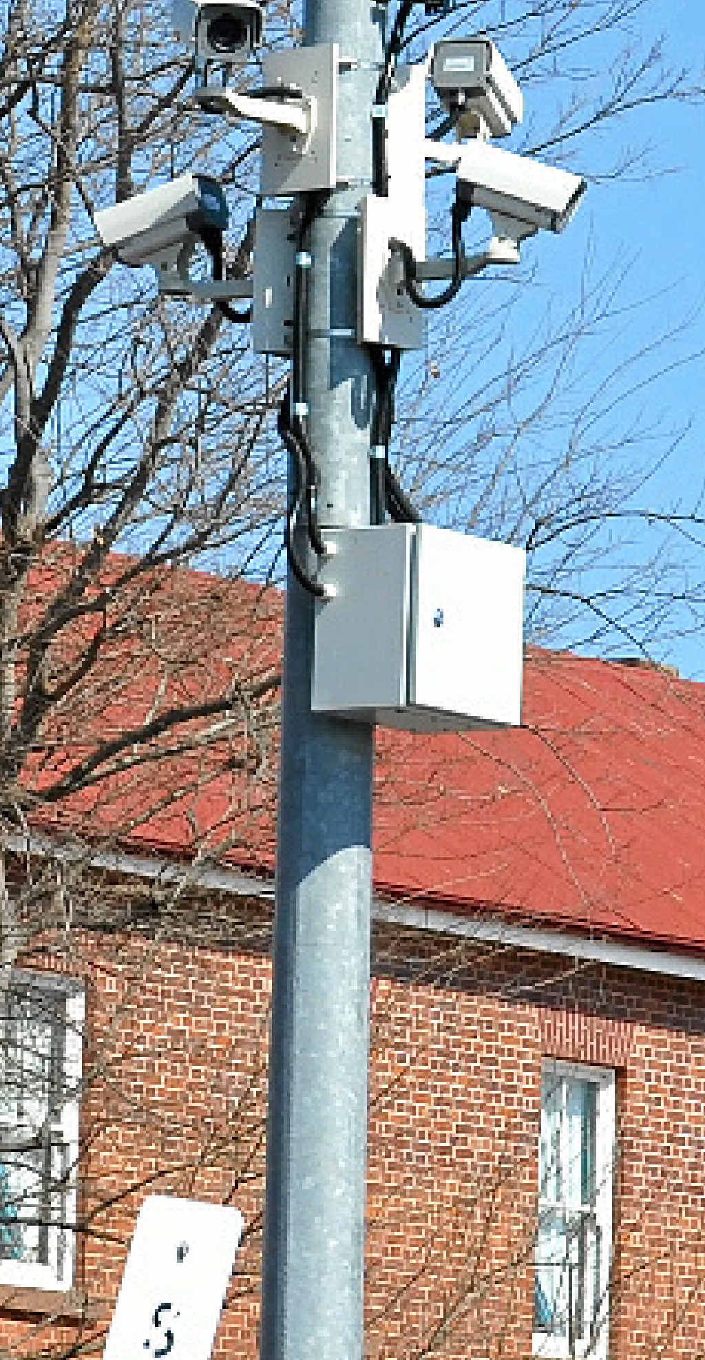 CCTV cameras in the Town Hall carpark.